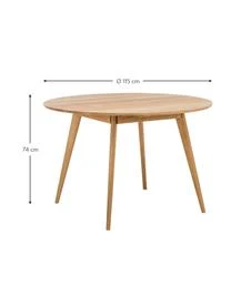 Runder Esstisch Yumi Aus Eichenholz, Ø 115 Cm 5 Runder Esstisch Yumi Aus Eichenholz, Ø 115 Cm – Bild 3