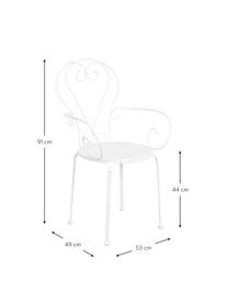 Garten-Armlehnstühle Century Aus Metall, 2 Stück 6 Garten-Armlehnstühle Century Aus Metall, 2 Stück – Bild 4