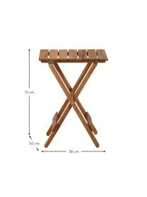 Beistelltisch Lodge Aus Holz, Klappbar 5 Beistelltisch Lodge Aus Holz, Klappbar – Bild 3