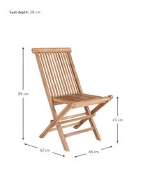 Klappbare Gartenstühle Toledo Aus Teakholz, 2 Stück 5 Klappbare Gartenstühle Toledo Aus Teakholz, 2 Stück – Bild 3