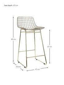Metall-Thekenstühle Wire, 2 Stück 5 Metall-Thekenstühle Wire, 2 Stück – Bild 3