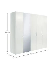 Drehtürenschrank Madison 5-türig Mit Spiegeltür, Inkl. Montageservice 4 Drehtürenschrank Madison 5-türig Mit Spiegeltür, Inkl. Montageservice – Bild 2