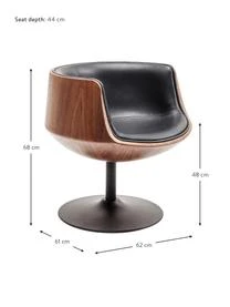 Drehstuhl Club Im Retro-Design 5 Drehstuhl Club Im Retro-Design – Bild 3