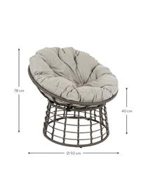Papasansessel Molly Aus Kunststoff-Geflecht Mit Sitzkissen 4 Papasansessel Molly Aus Kunststoff-Geflecht Mit Sitzkissen – Bild 2