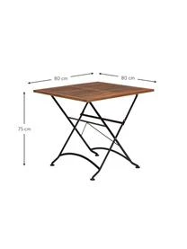 Klappbarer Gartentisch Parklife Mit Holzplatte, 80 X 80 Cm 5 Klappbarer Gartentisch Parklife Mit Holzplatte, 80 X 80 Cm – Bild 3