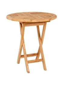 Klappbarer Gartentisch Oviedo Aus Teakholz, Ø 70 Cm 3 Klappbarer Gartentisch Oviedo Aus Teakholz, Ø 70 Cm