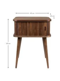 Zuiver Holz-Nachttisch Barbier Mit Schiebetür Und Geriffelter Front 5 Zuiver Holz-Nachttisch Barbier Mit Schiebetür Und Geriffelter Front – Bild 3