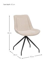 Gepolsterte Drehstühle Rossport Mit Metall-Beinen, 2 Stück 4 Gepolsterte Drehstühle Rossport Mit Metall-Beinen, 2 Stück – Bild 3