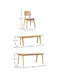 Esstisch-Set Melfort Mit Sitzbank Und Stühlen Nagano, 4-tlg. 5 Esstisch-Set Melfort Mit Sitzbank Und Stühlen Nagano, 4-tlg. – Bild 3