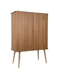 Zuiver Highboard Barbier Mit Schiebetür Und Geriffelter Front