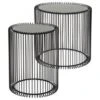 Metall-Beistelltisch 2er-Set Wire Mit Glasplatte