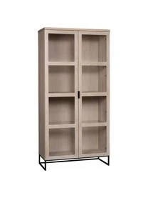 Glasvitrine Everett Mit Eichenholz-Rahmen 3 Glasvitrine Everett Mit Eichenholz-Rahmen